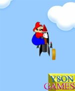 Mario on rocket