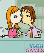 Office lover kiss